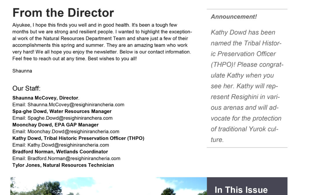 Spring/Summer Natural Resources Newsletter