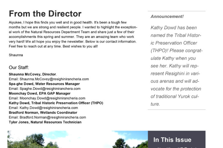 Spring/Summer Natural Resources Newsletter